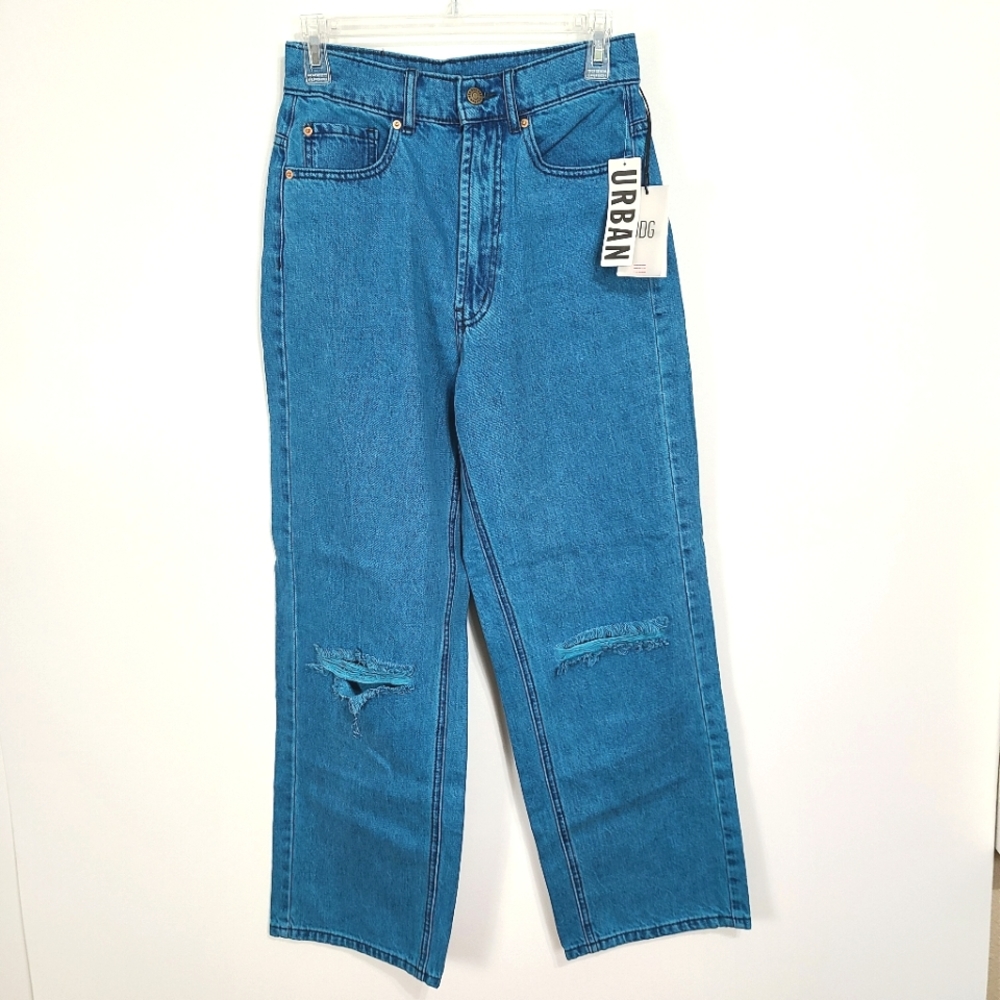 Urban Outfitters | BDG Wide Leg Distressed Jeans Teal Size 25